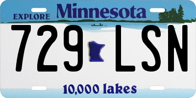 MN license plate 729LSN