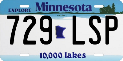 MN license plate 729LSP