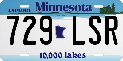 MN license plate 729LSR