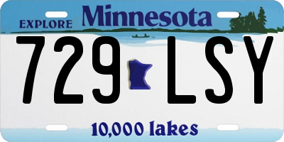 MN license plate 729LSY