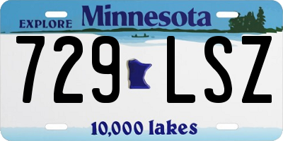 MN license plate 729LSZ