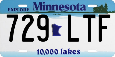 MN license plate 729LTF