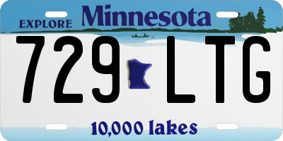 MN license plate 729LTG