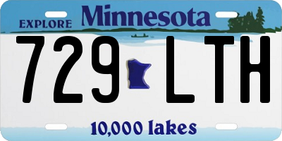 MN license plate 729LTH