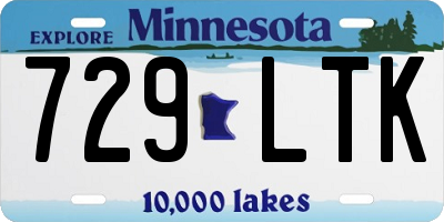 MN license plate 729LTK
