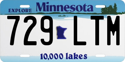 MN license plate 729LTM