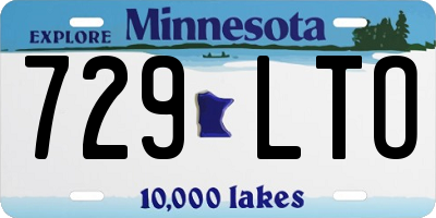 MN license plate 729LTO