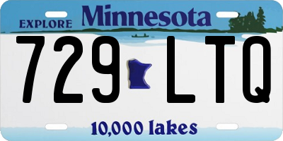 MN license plate 729LTQ