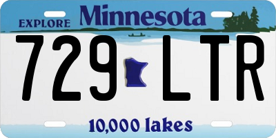 MN license plate 729LTR