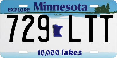 MN license plate 729LTT