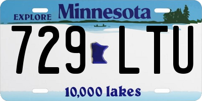 MN license plate 729LTU
