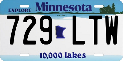 MN license plate 729LTW