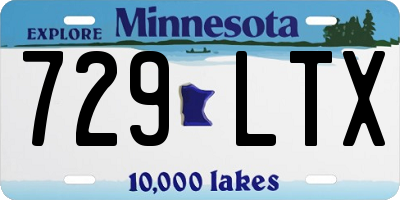 MN license plate 729LTX
