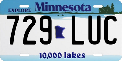 MN license plate 729LUC