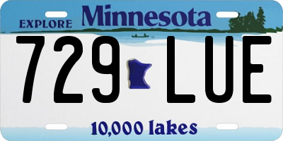 MN license plate 729LUE