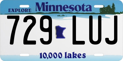 MN license plate 729LUJ