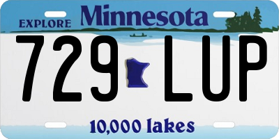 MN license plate 729LUP