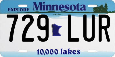 MN license plate 729LUR