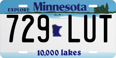 MN license plate 729LUT