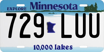MN license plate 729LUU
