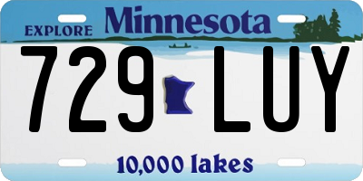 MN license plate 729LUY