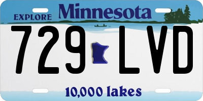 MN license plate 729LVD