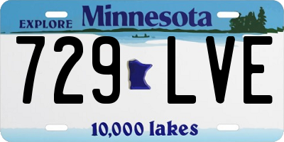 MN license plate 729LVE