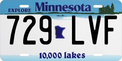 MN license plate 729LVF