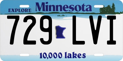 MN license plate 729LVI
