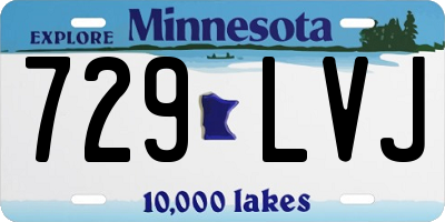 MN license plate 729LVJ