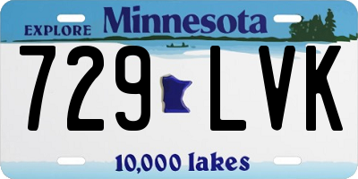 MN license plate 729LVK