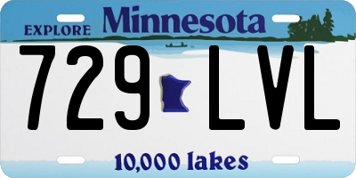 MN license plate 729LVL