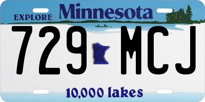MN license plate 729MCJ