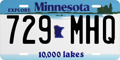 MN license plate 729MHQ