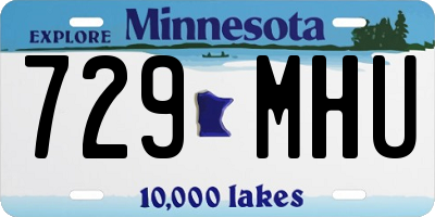MN license plate 729MHU