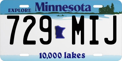 MN license plate 729MIJ