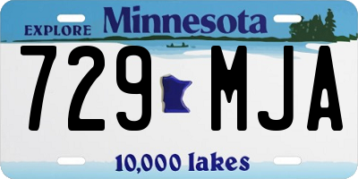 MN license plate 729MJA