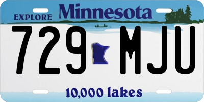 MN license plate 729MJU