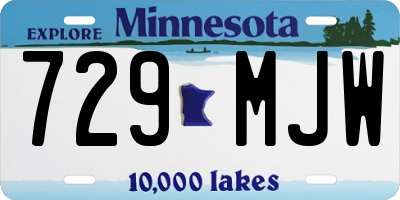 MN license plate 729MJW