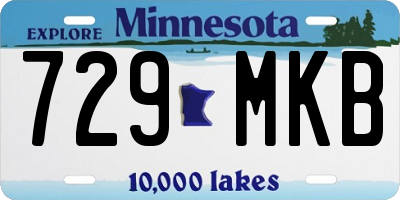 MN license plate 729MKB