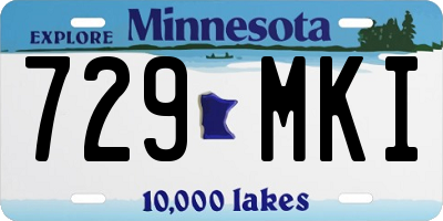 MN license plate 729MKI