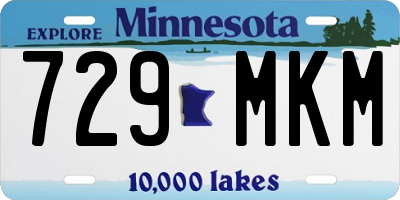 MN license plate 729MKM