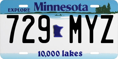 MN license plate 729MYZ