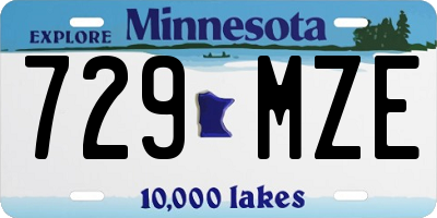 MN license plate 729MZE