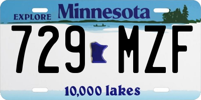 MN license plate 729MZF