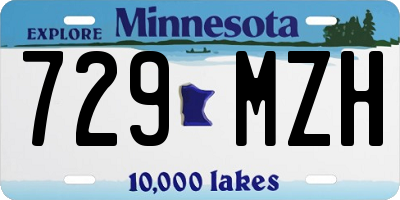 MN license plate 729MZH