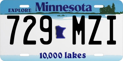 MN license plate 729MZI
