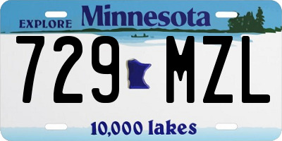 MN license plate 729MZL