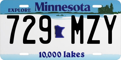 MN license plate 729MZY