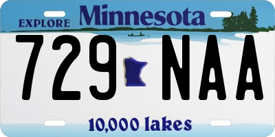 MN license plate 729NAA